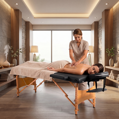 Massagetafel met Hout