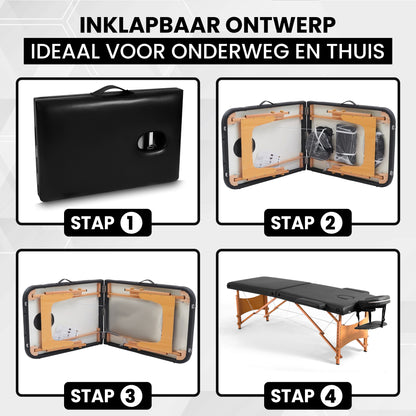 Massagetafel met Hout